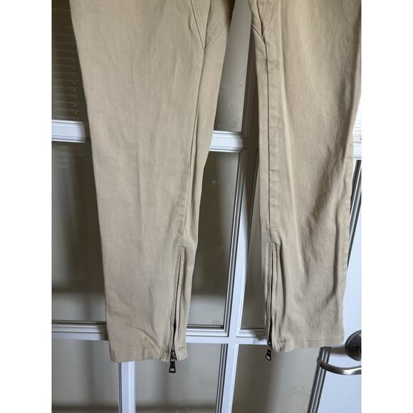Urkool jogger pants khaki drawstring zipper bottom medium men’s - Picture 2 of 4